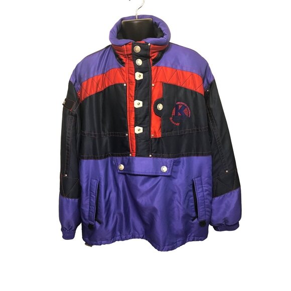 Kaelin Men's Snowboard Ski Performance Blue Half Zip Jacket